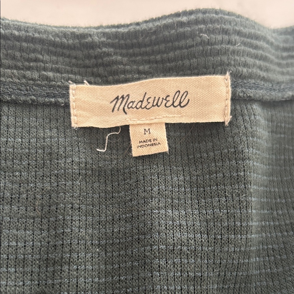 Madewell Dark Green Button-Front Cardigan - Picture 2 of 4